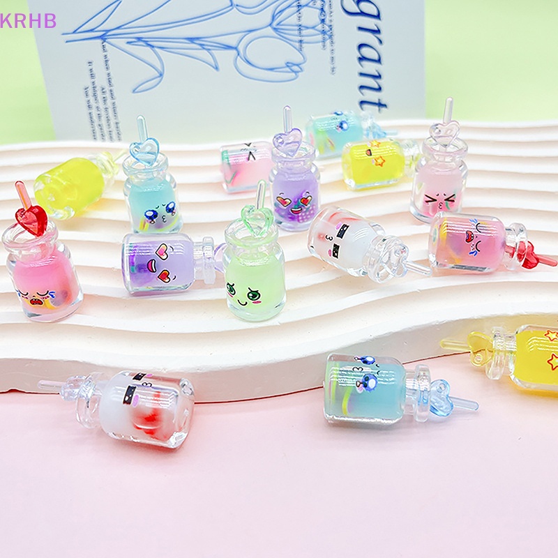 Set 2 Cốc Nước Trái Cây Dạ Quang Bằng Nhựa Resin Dễ Thương Trang Trí Bảng Điều Khiển Xe Hơi / Nhà Cửa Mới