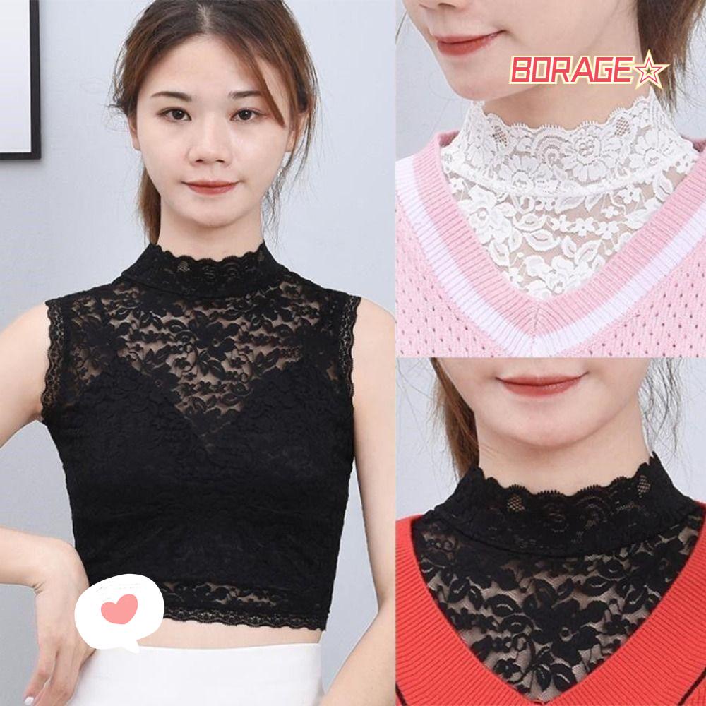 Cổ Áo Giả Họa Tiết Hoa Phong Cách Vintage