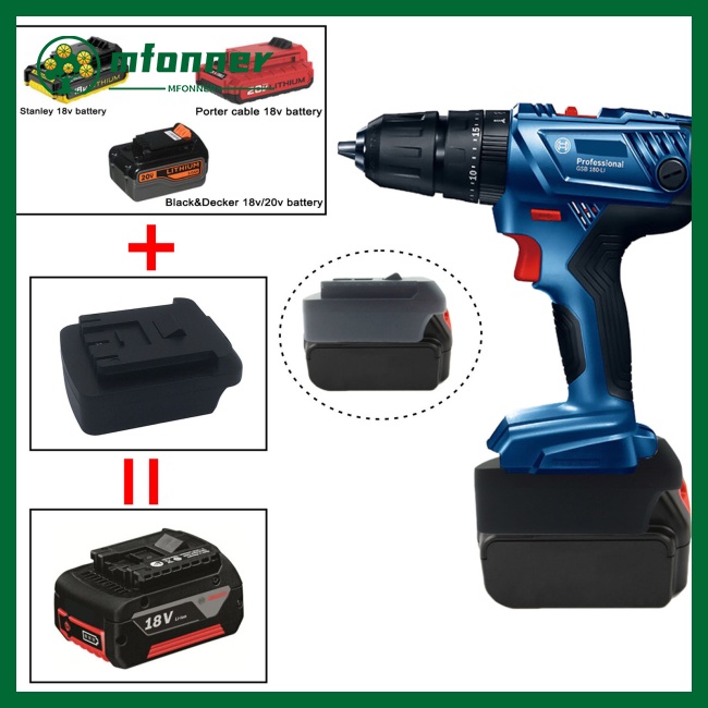 BOSCH Dây Cáp Chuyển Đổi Mfonner Tương Thích Với Pin 18 / 20v / Stanle / Porter Dành Cho Black Decker / Stanle / Porter