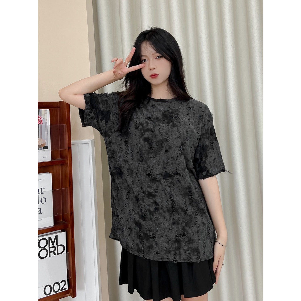 Áo thun len chất liệu 100% cotton form rộng unisex len hoạ tiết cao cấp TSS8067 by COCCACH