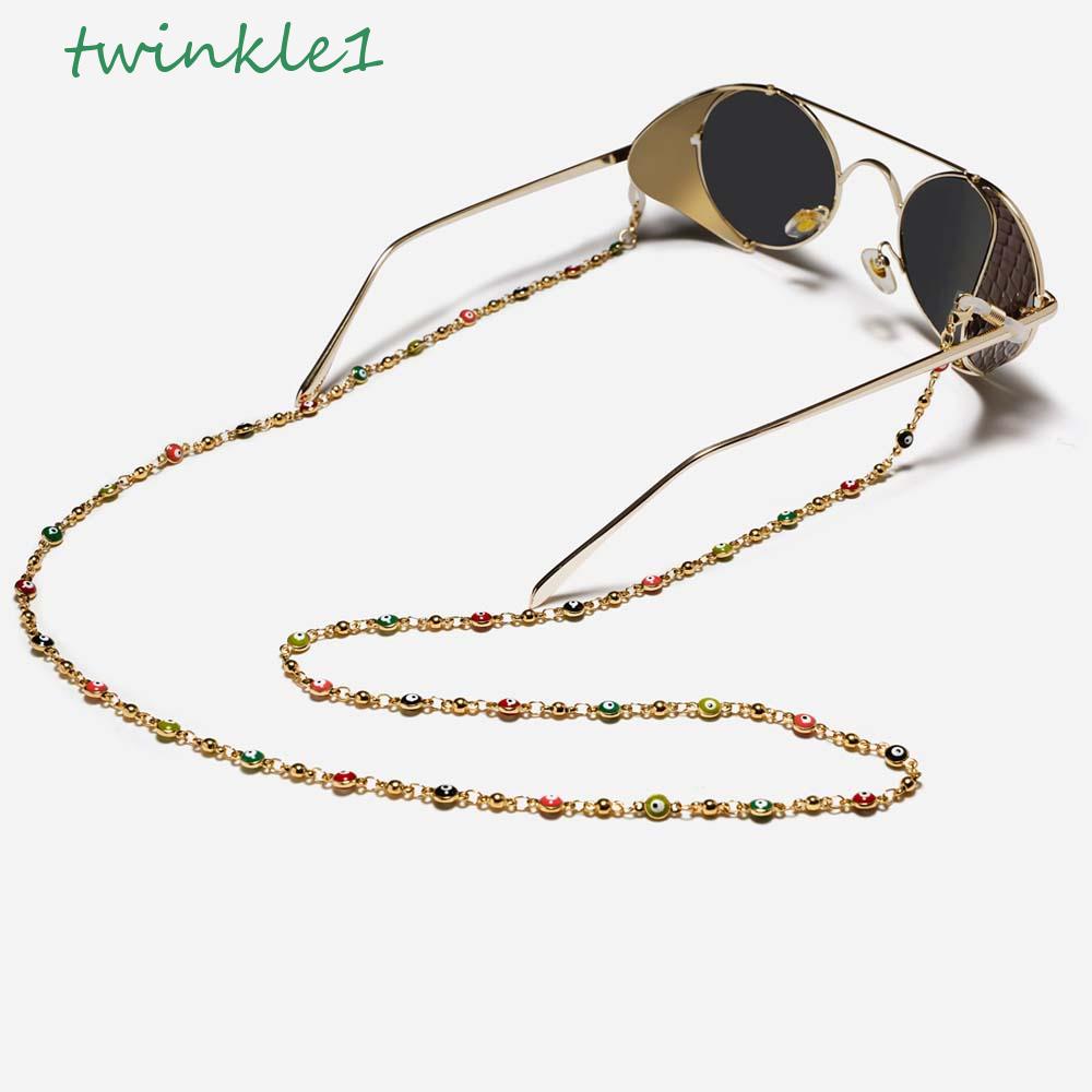 Dây Đeo Mắt Kính Đính Hạt Kim Loại Chống Thất Lạc Thời Trang Cho Nữ