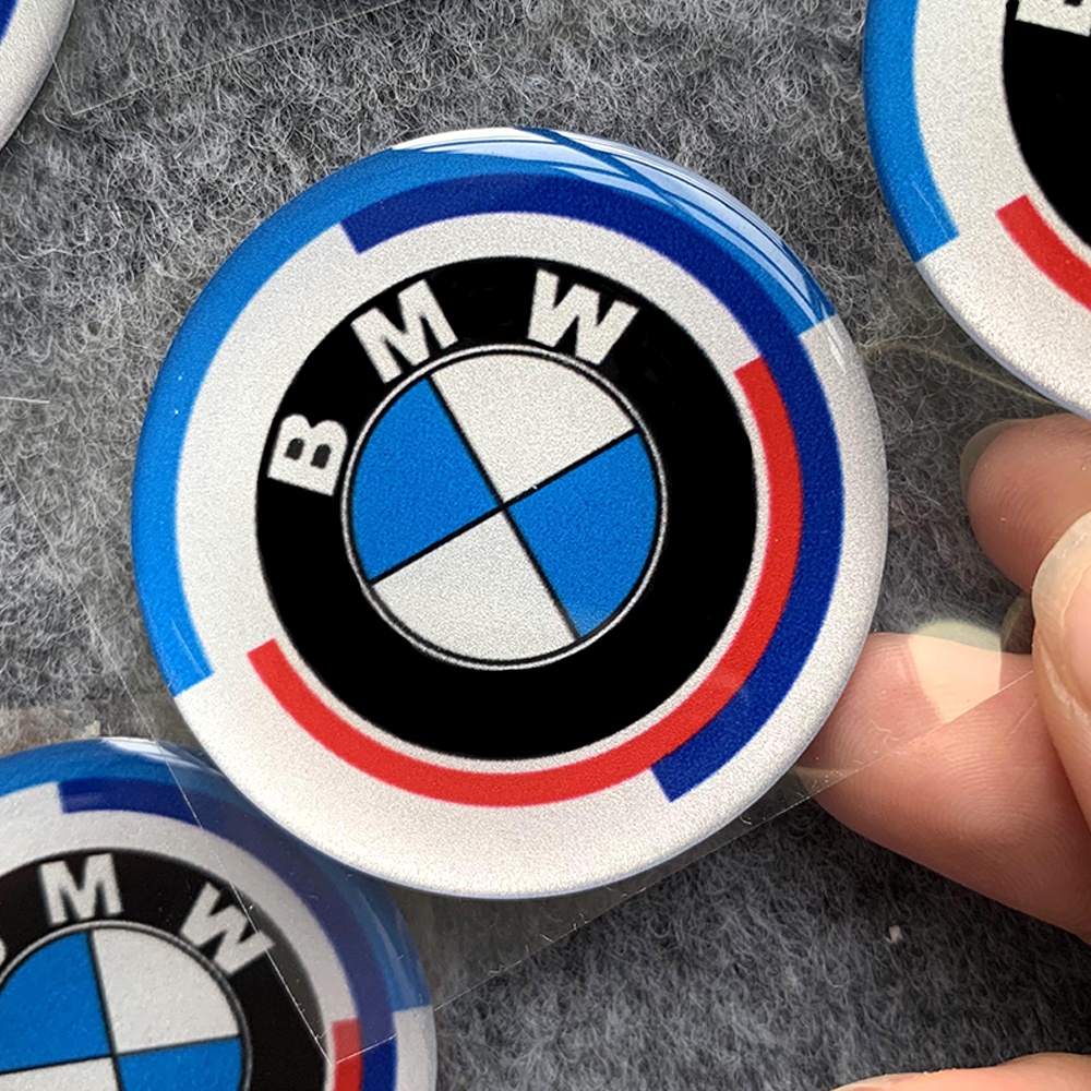 Set 2 Miếng Dán Logo 3D Phản Quang Cho Xe Mô Tô BMW