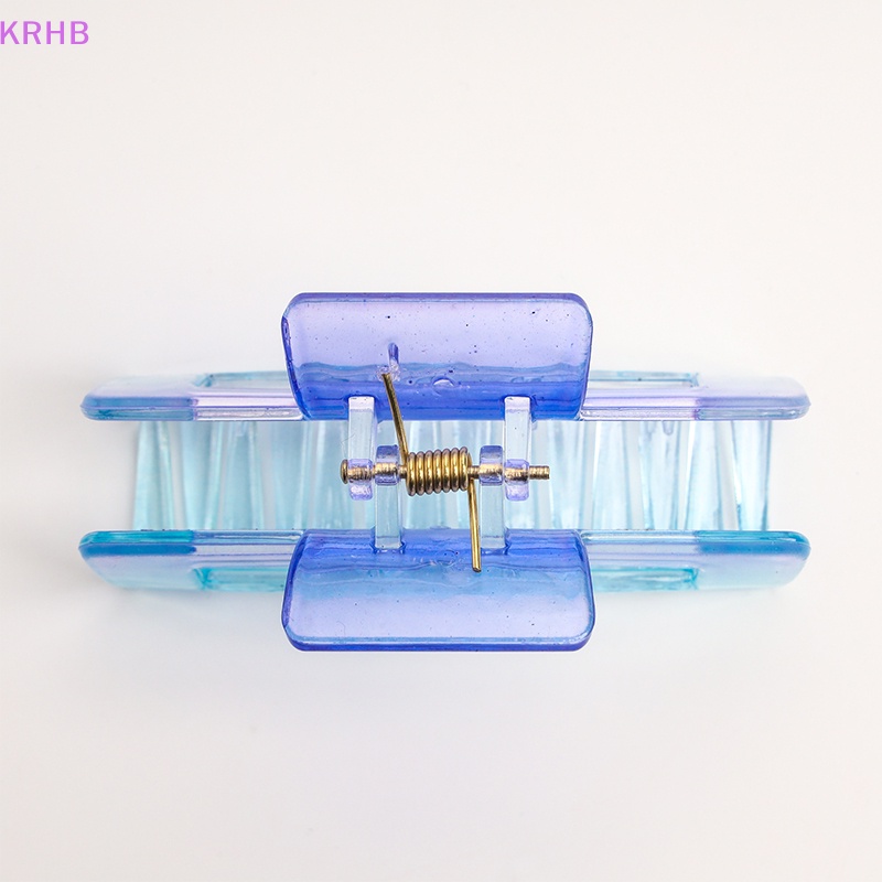 Kẹp Tóc Càng Cua Bằng Nhựa Trong Suốt Màu Gradient Phong Cách Hàn Quốc Mới