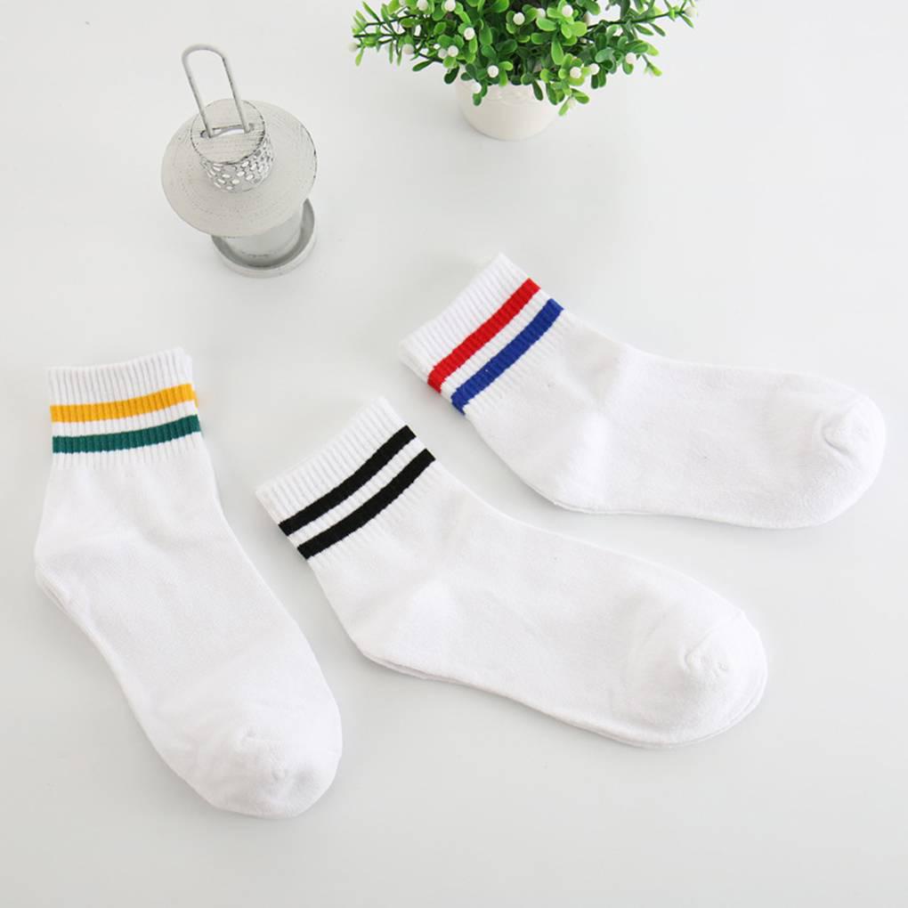 Đôi Vớ Thể Thao Cotton Kẻ Sọc Thoáng Khí Cho Nam / Nữ