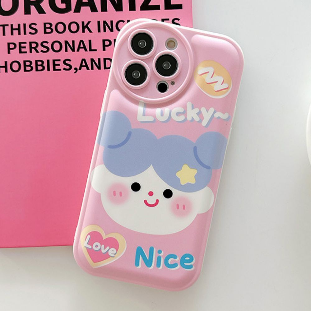 Ốp Điện Thoại TPU Mềm Có Túi Khí Chống Sốc In Hình Bé Gái Dễ Thương Cho IPhone 11 14 13 12 Pro Max