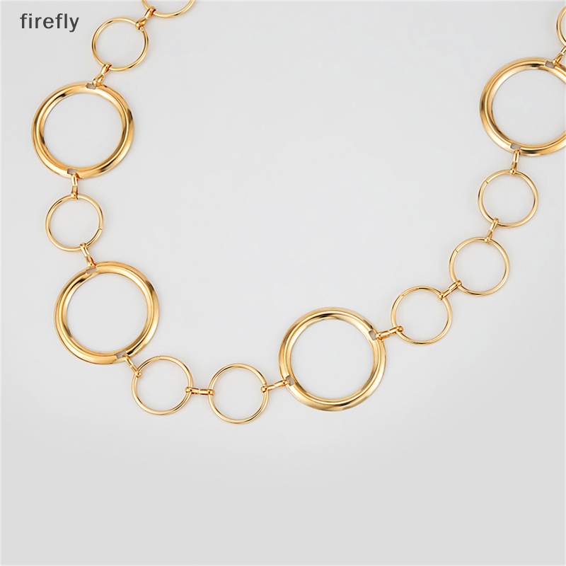 Thắt Lưng Dây Xích Tròn Bằng Kim Loại Cá Tính Thời Trang Punk Cho Nữ