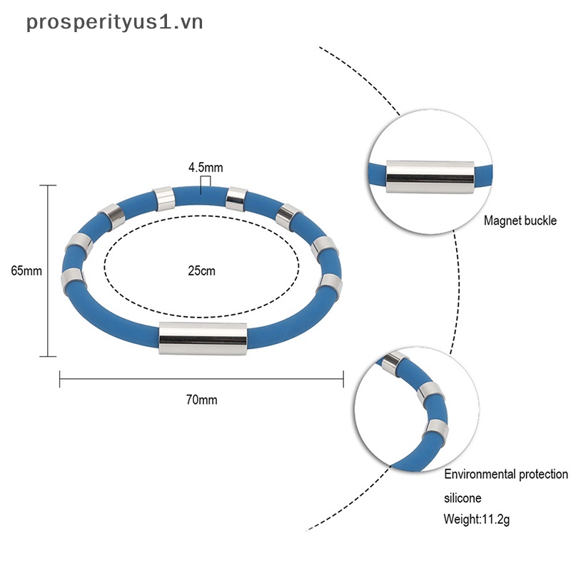 [prosperityus1] Vòng Đeo Tay Thể Thao Từ Tính Bằng Silicon Chống Tĩnh Điện Cho Nam Và Nữ