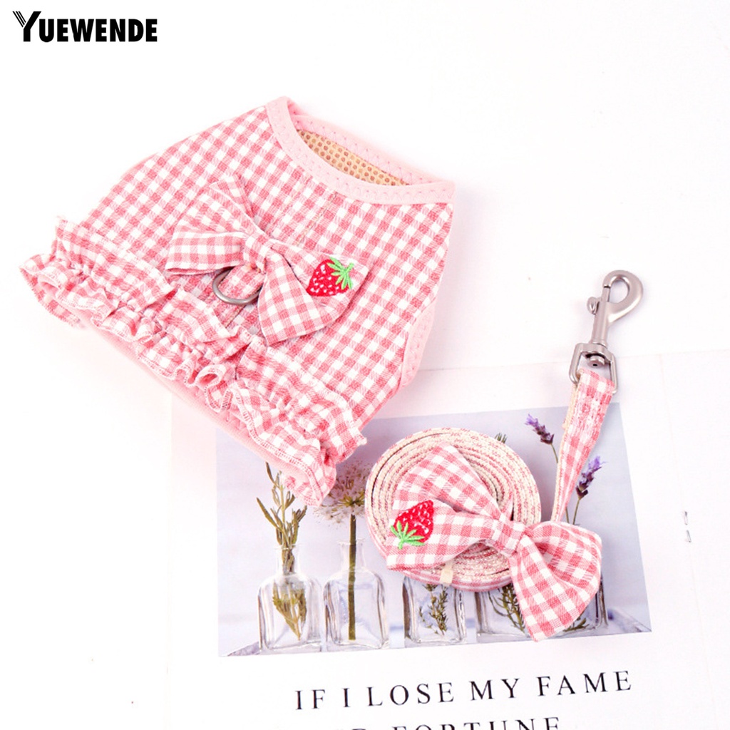 Dây Dắt Thú Cưng Đi Dạo Họa Tiết Nơ Xinh Xắn