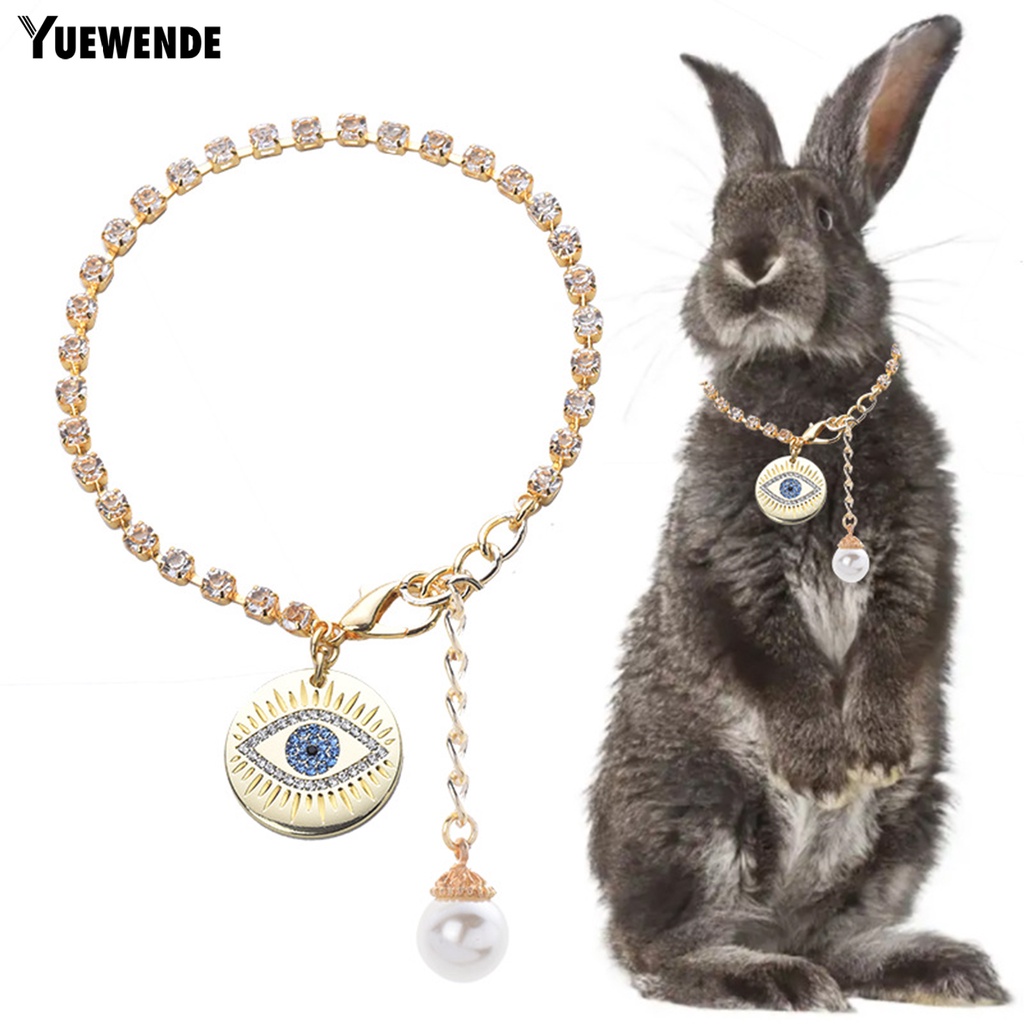 Vòng Cổ YQ.E Đính Đá Hình Đôi Mắt Xinh Xắn Cho Thú Cưng