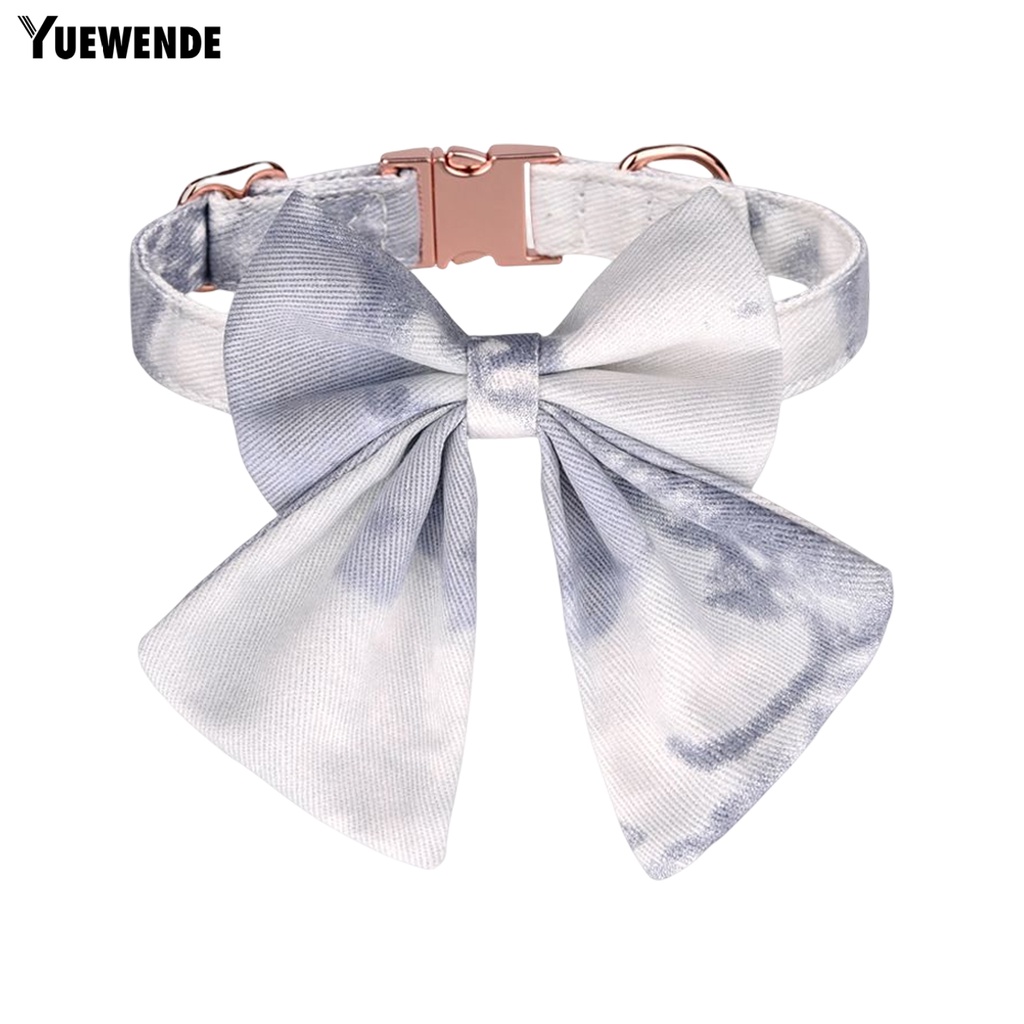 Yq.e Vòng Cổ Thắt Nơ Thoáng Khí Họa Tiết Ruy Băng Dễ Thương Dành Cho Thú Cưng