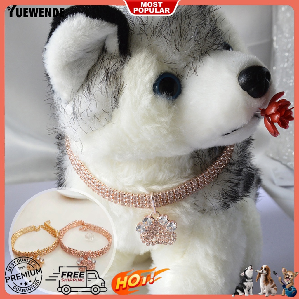 Vòng Cổ Đính Đá Lấp Lánh Chống Dao Rách Dành Cho Thú Cưng YQ.E