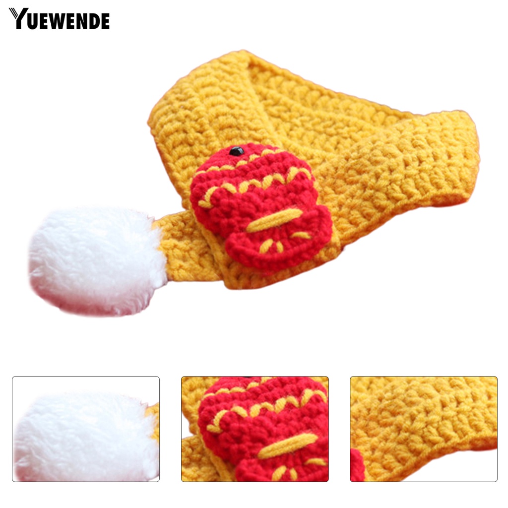 Khăn Choàng Cổ Bằng Len Siêu Mềm Thêu Họa Tiết Xinh Xắn Giữ Ấm Mùa Thu Cho Thú Cưng