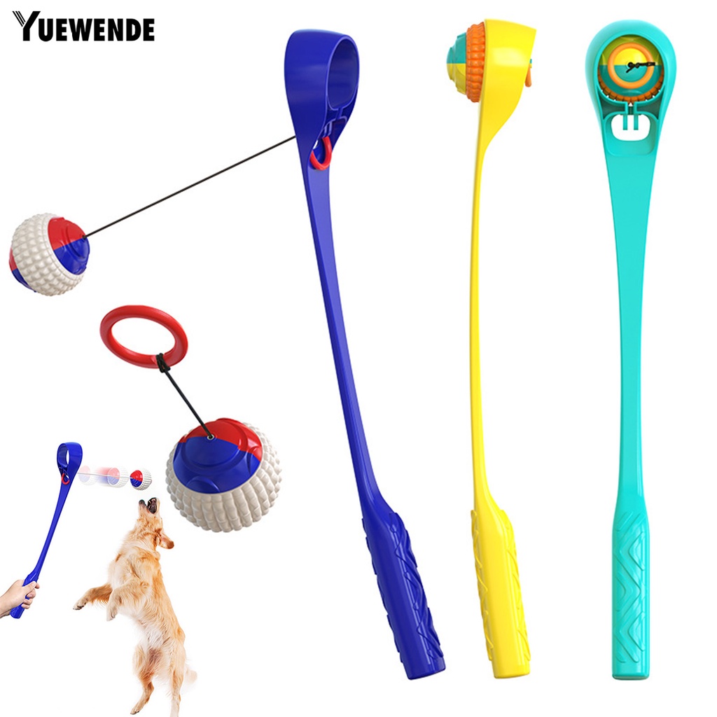 Yq.e Đồ Chơi Ném Bóng Đàn Hồi Bằng ABS Có Dây Thu Gọn Cho Bé Gặm