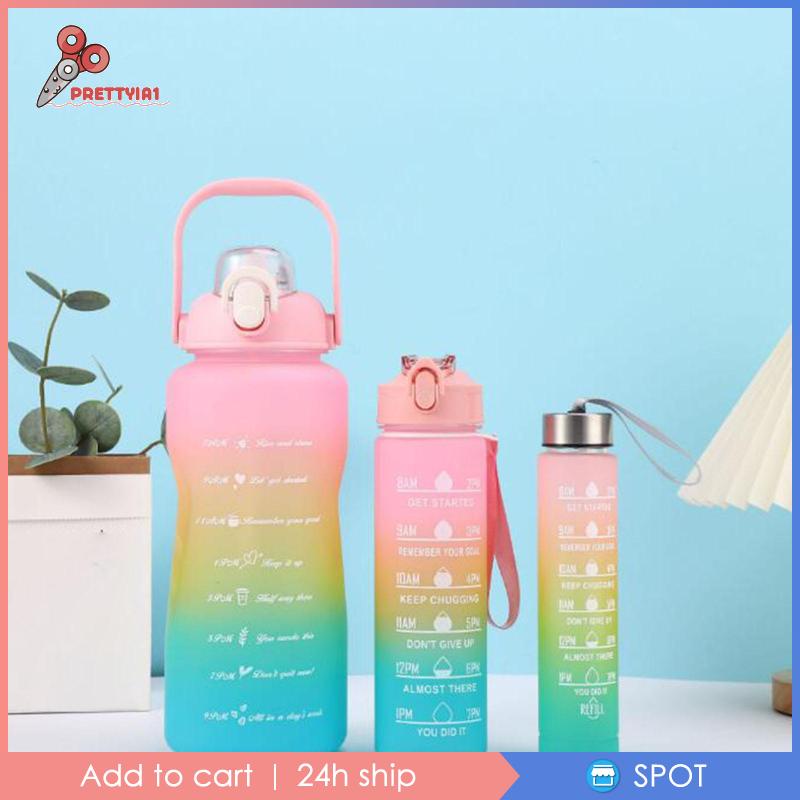 [Prettyia1] 3 Bình Đựng Nước Di Động Có Thể Tái Sử Dụng Cho Tập Gym / Đạp Xe