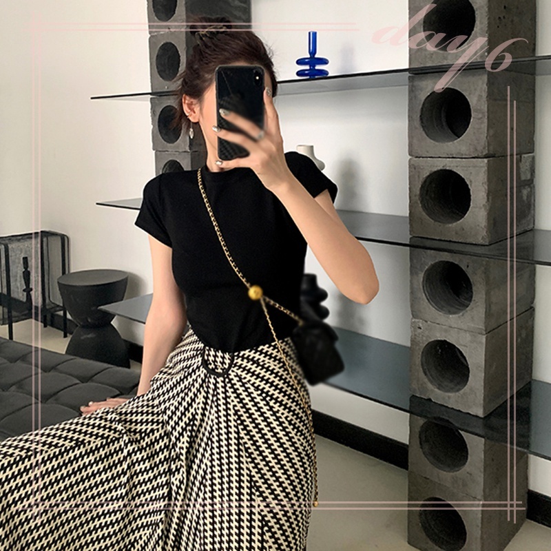 Áo Thun Nữ Tay Ngắn Màu Trơn Thời Trang Hàn Quốc