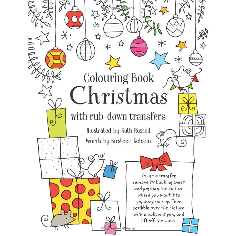 Colouring Book Christmas With Rub-Down Transfers