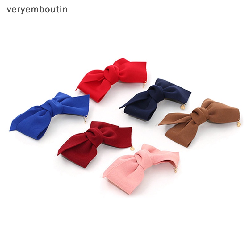 Kẹp Tóc Nơ Lớn Bằng Vải Thời Trang