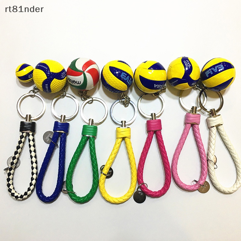 Rt 1 Móc Khóa Bóng Chuyền Mini Bằng Da Có Dây Buộc Túi Đồ Chơi Xe Hơi n