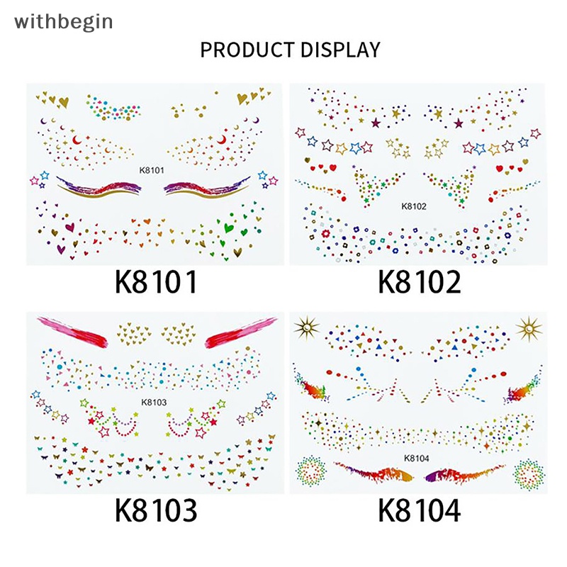 Bộ 4 Cặp Miếng Dán Đường Viền Mắt Dễ Thương Trang Điểm Lễ Hội