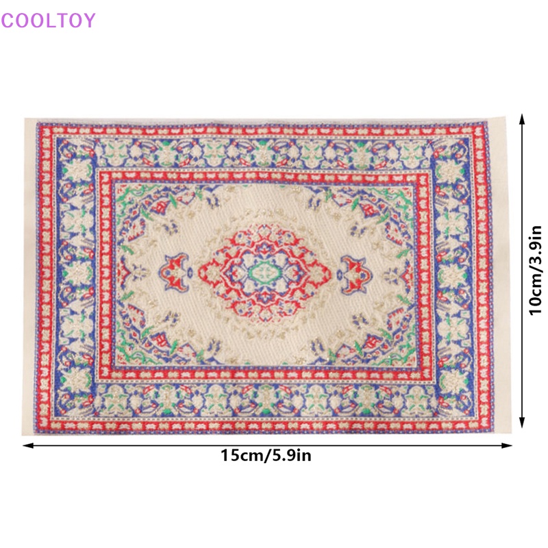 Cooltoy Thảm Lót Sàn Nhà Tắm / Phòng Khách / Phòng Ngủ Kiểu Thổ Nhĩ Kỳ Tỉ Lệ 1: 12 Trang Trí Nhà Bú
