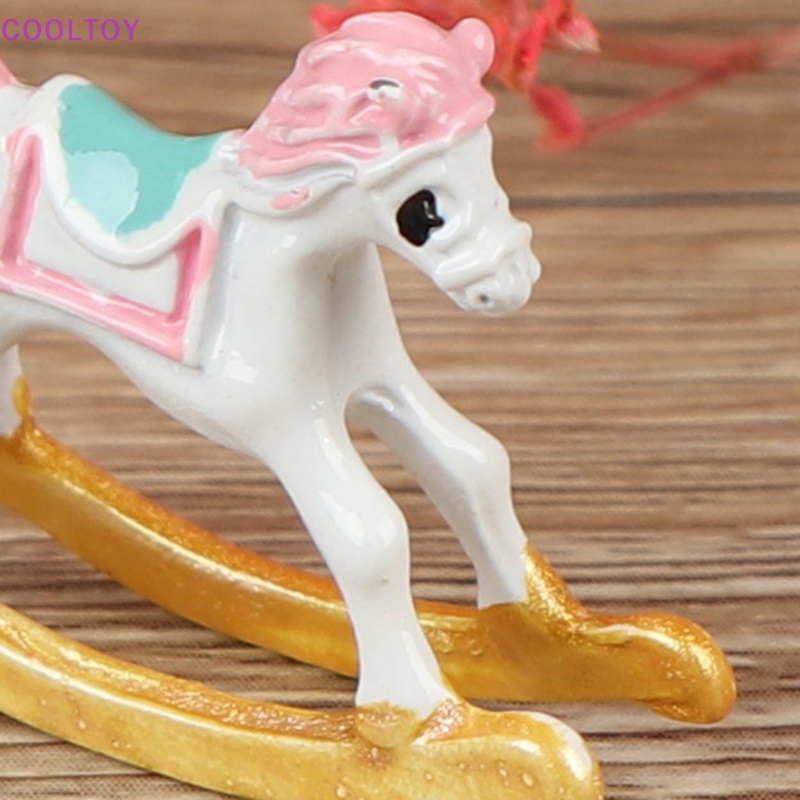 1 Ngựa Gỗ Mini Dễ Thương 1: 12 Trang Trí Nhà Búp Bê