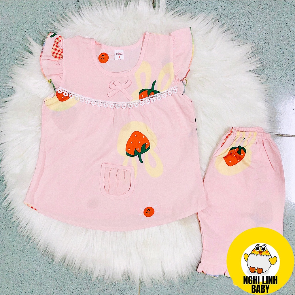 Đồ bộ bé gái, bộ tole/tone mặc nhà nhiều mẫu lửng xinh từ 10-43kg - Nghi Linh Baby