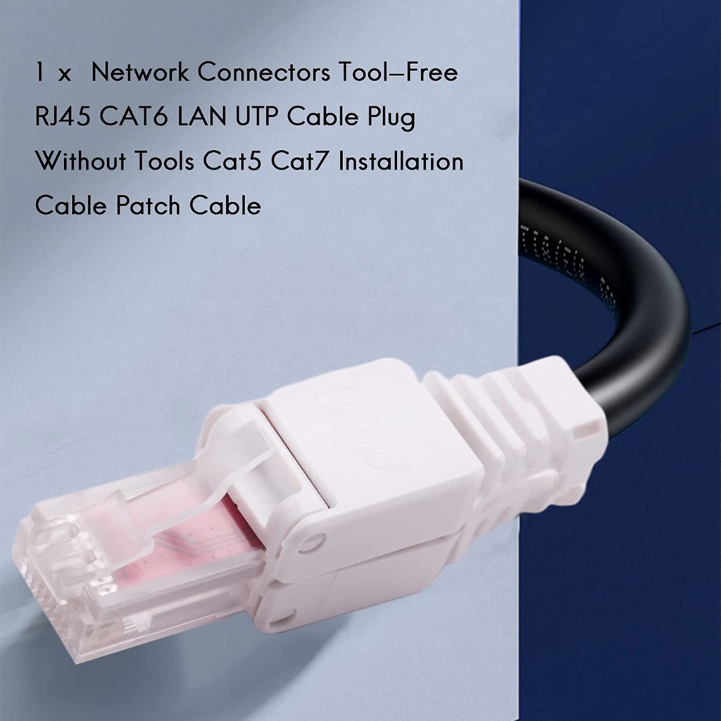 1 Đầu Nối Dây Cáp Mạng Internet RJ45 Cho UTP CAT6A / CAT6 / CAT5E / RJ 45 23awg-26awg