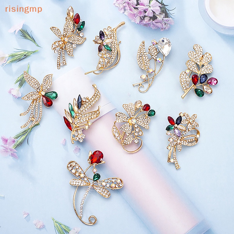 Ghim Cài Áo Hình Hoa Đính Đá Nhiều Màu Sắc Phong Cách Vintage Thời Trang Cho Nữ