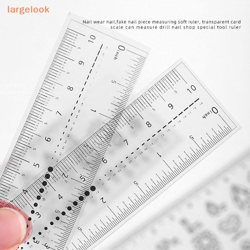 Set 10 Thước Đo Kích Cỡ Móng Tay Trong Suốt Tiện Dụng