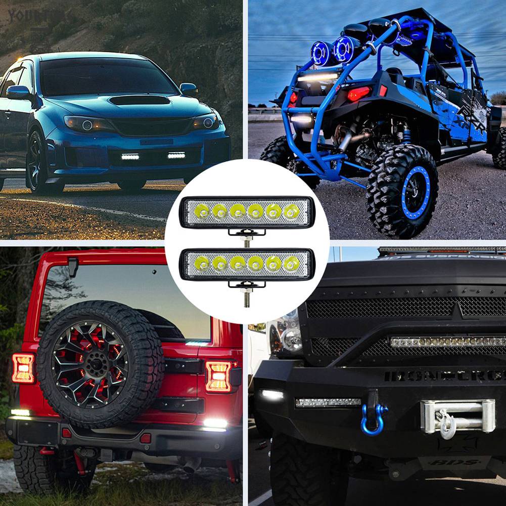Đèn LED 6 Bóng IP68 Chống Thấm Nước Cho Xe Jeep SUV Truck