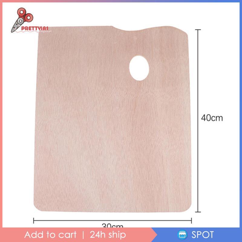 [Prettyia1] Bảng Trộn Màu Nước Vẽ Tranh DIY Bằng Gỗ Cho Người Mới Bắt Đầu