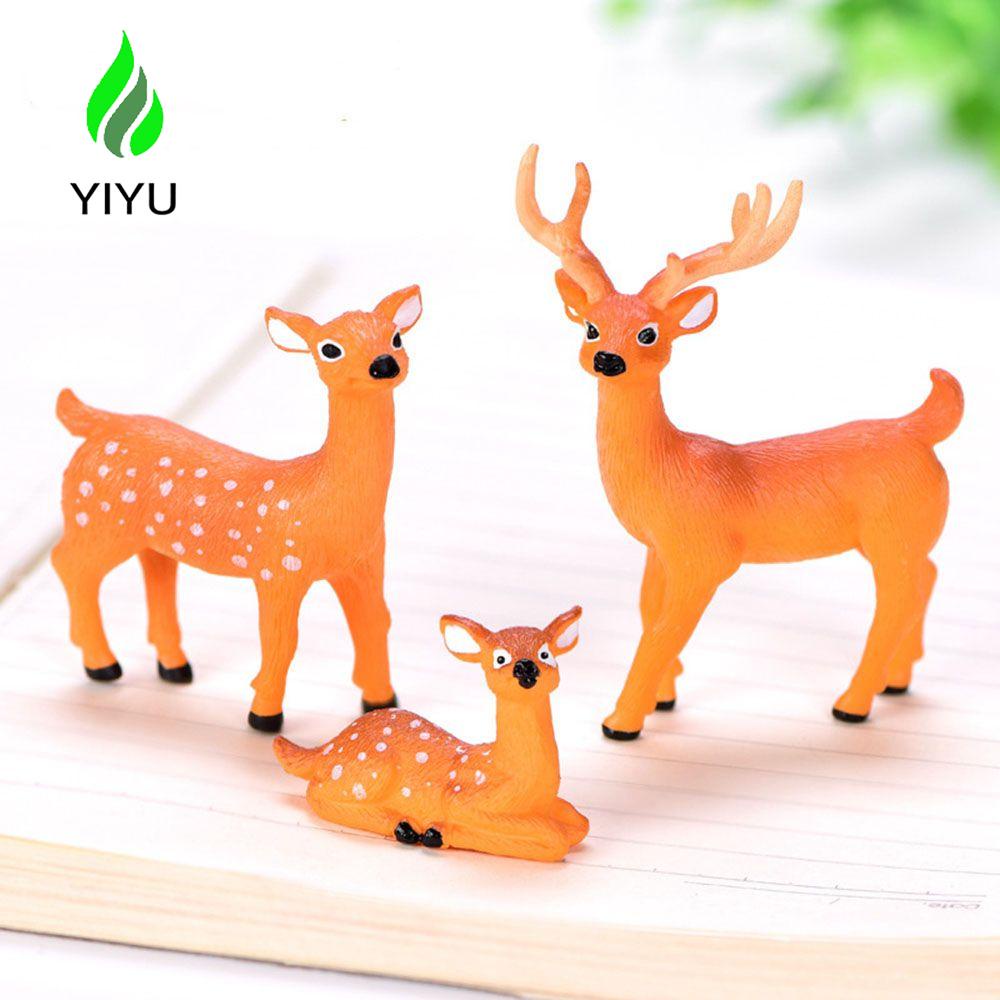 Mô Hình Hươu Mini Bằng Nhựa Dùng Trang Trí Tiểu Cảnh