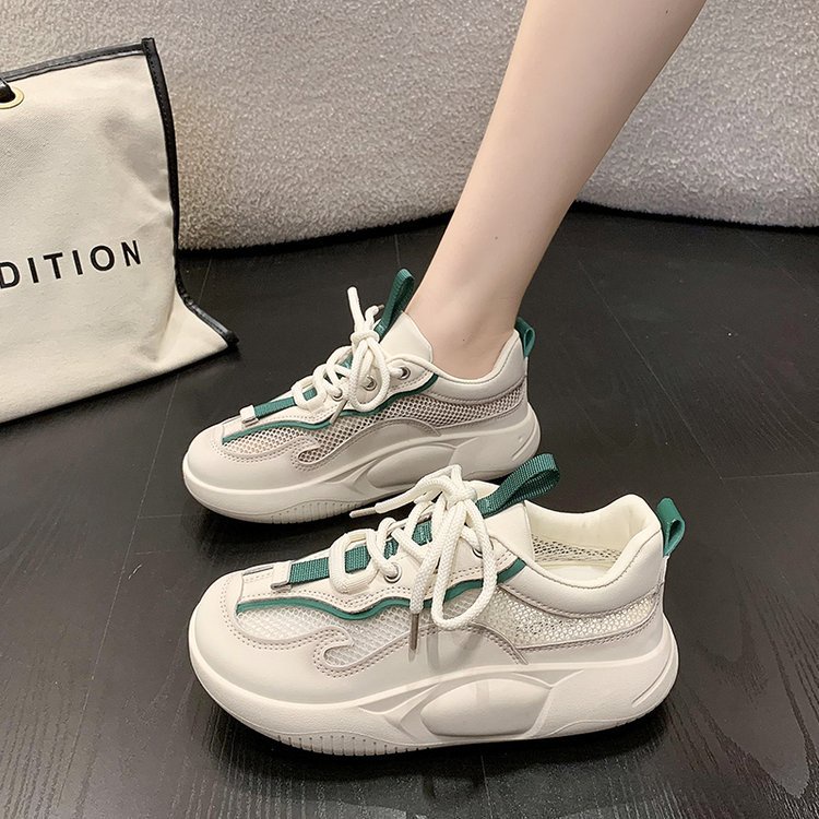 Giày Thể Thao Da Mềm Thoáng Khí Phong Cách Hàn Quốc Cho Nữ