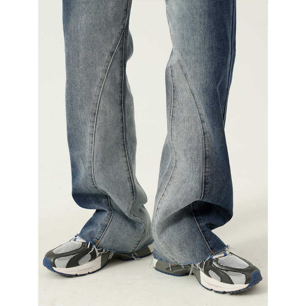 Voguo Rơ Le Phong Cách Niche Nhuộm Màu Gradient Dáng Rộng Eo Vừa Có Nắp Đậy Nhẹ Nhàng Cho Nam Và Nữ