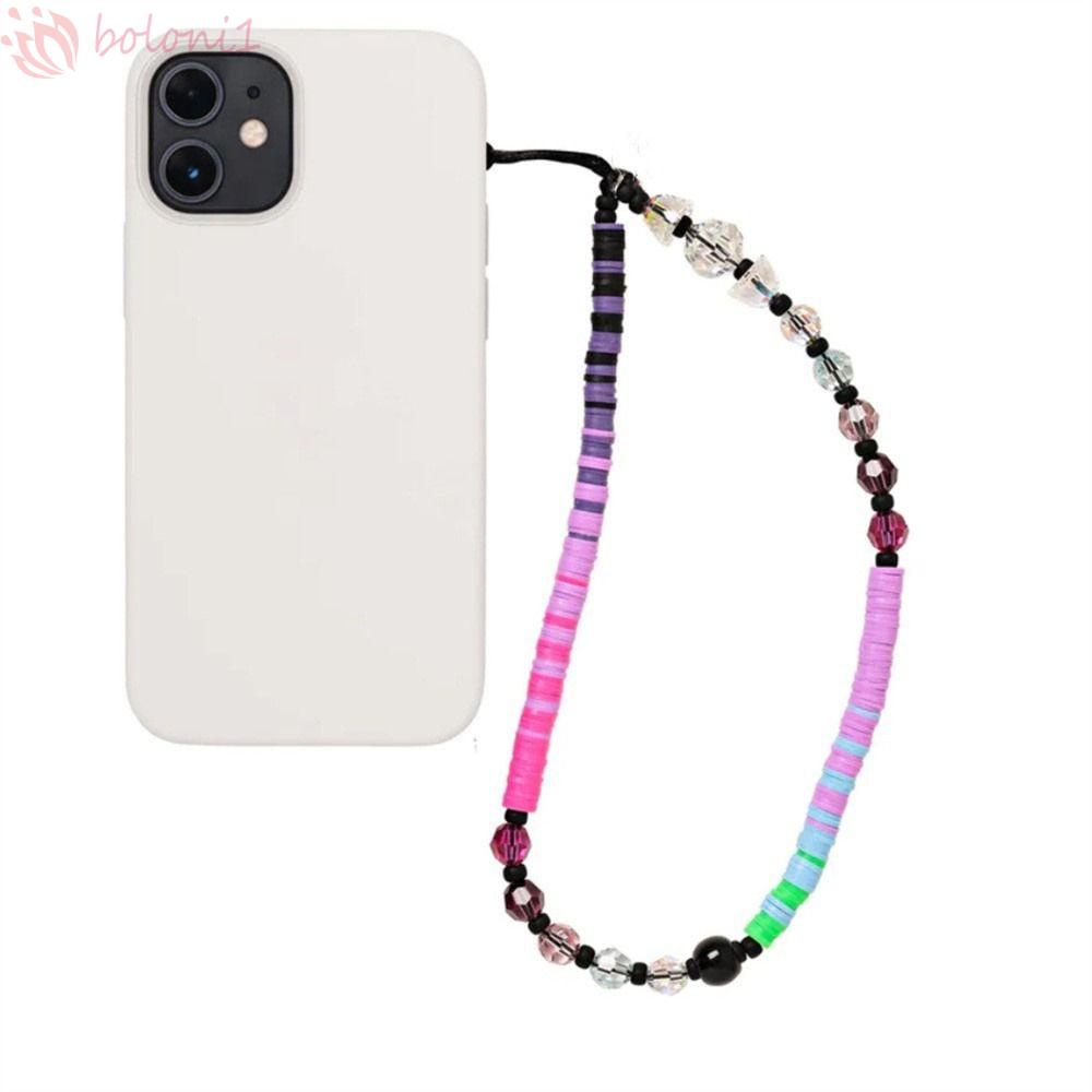 Dây Đeo Điện Thoại Dạng Chuỗi Hạt Màu Trắng Chống Thất Lạc Cho Nữ