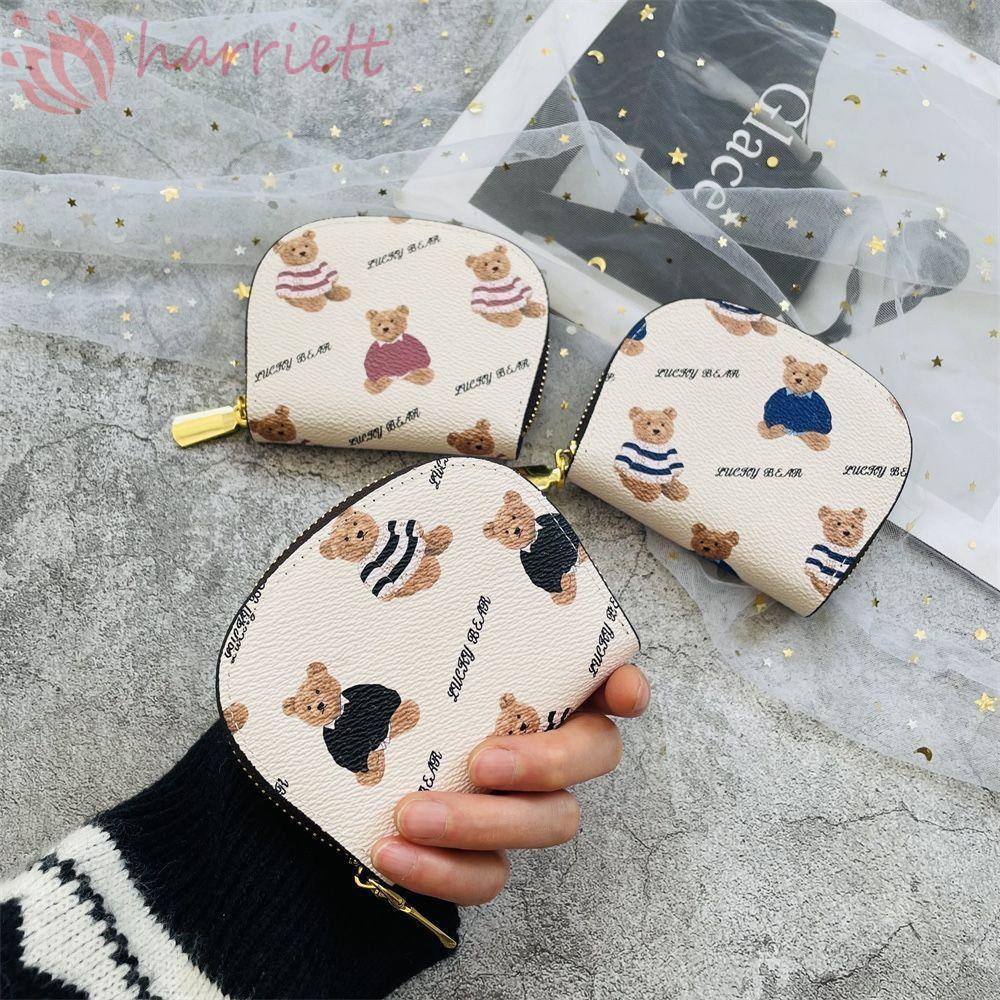 Ví Đựng Tiền Xu Cỡ Lớn Đa Năng Họa Tiết Gấu Hoạt Hình Phong Cách Hàn Quốc Cho Nữ