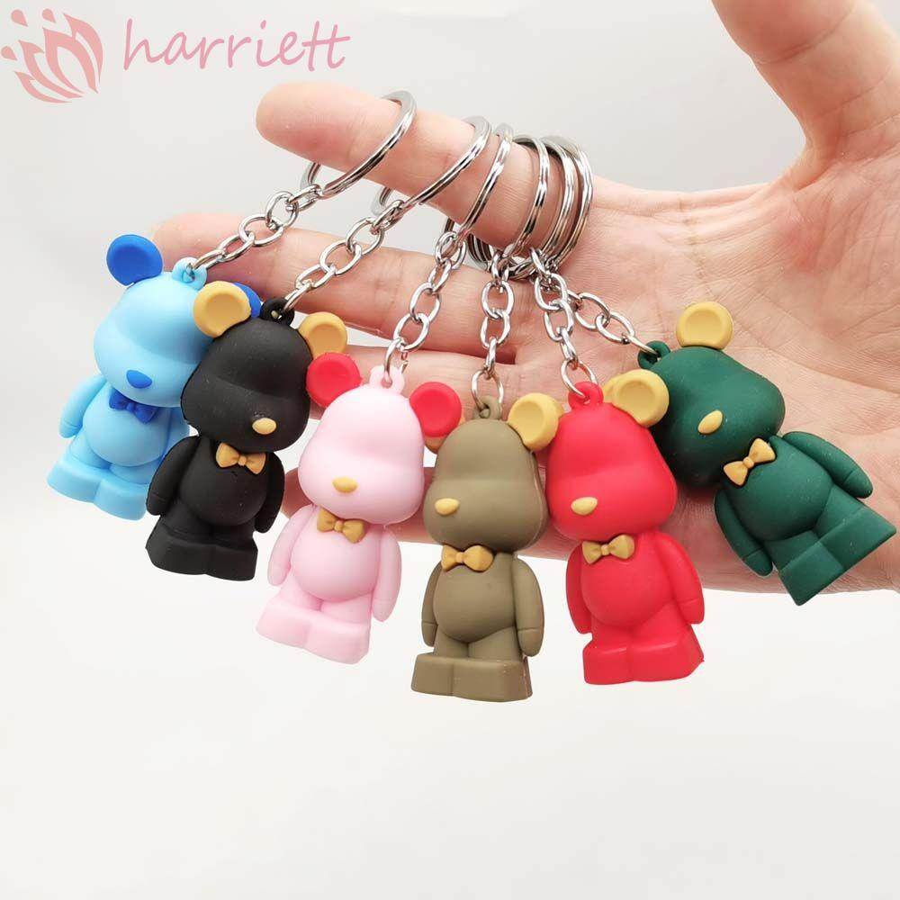 Móc khóa gắn búp bê/ gấu bông nhiều màu dễ thương