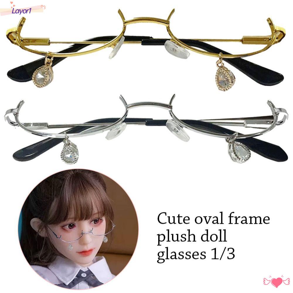 1 Kính Mắt Gọng Trái Tim Mini Dễ Thương Cho Búp Bê
