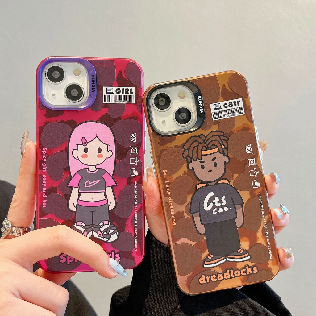 Ốp Điện Thoại Tpu Dẻo Trong Suốt Họa Tiết Hoạt Hình Màu Bạc Thời Trang Chống Sốc Cho iPhone 14 13 12 11 Pro Max