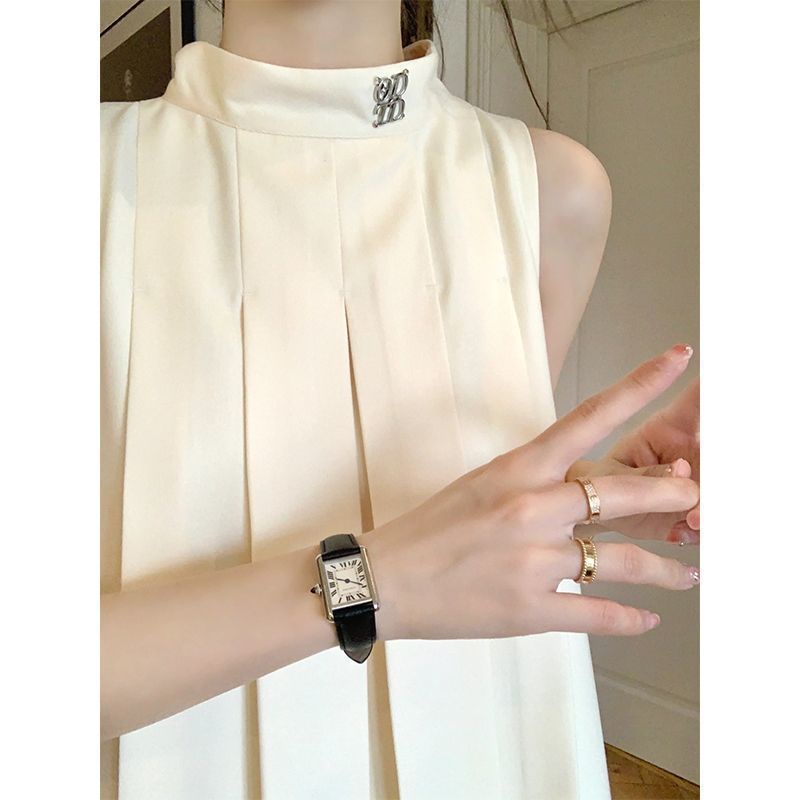 Đầm Hai Dây Sát Nách Màu Trơn Phong Cách Pháp 2023 Cao Cấp Cho Nữ