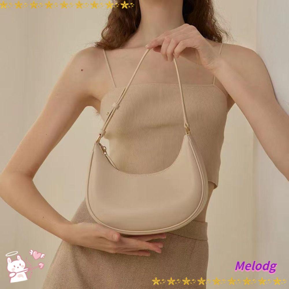 MELODG Túi Đeo Chéo Da PU Màu Trơn Cỡ Nhỏ Phong Cách Vintage Cho Nữ