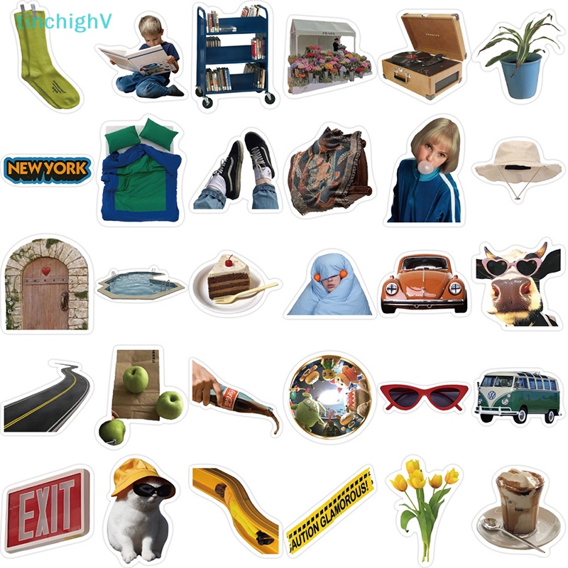 Bộ 63 Miếng Dán Hình Graffiti Thời Trang Cổ Điển Dùng Trang Trí Sổ Tay / Guitar / Laptop