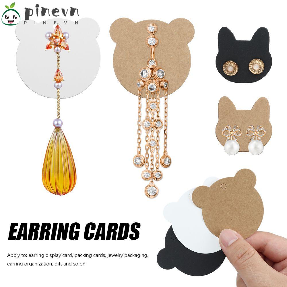 Set 100 Tấm Giấy Gắn Bông Tai Trang Trí 3.5x3.5cm 6x6cm