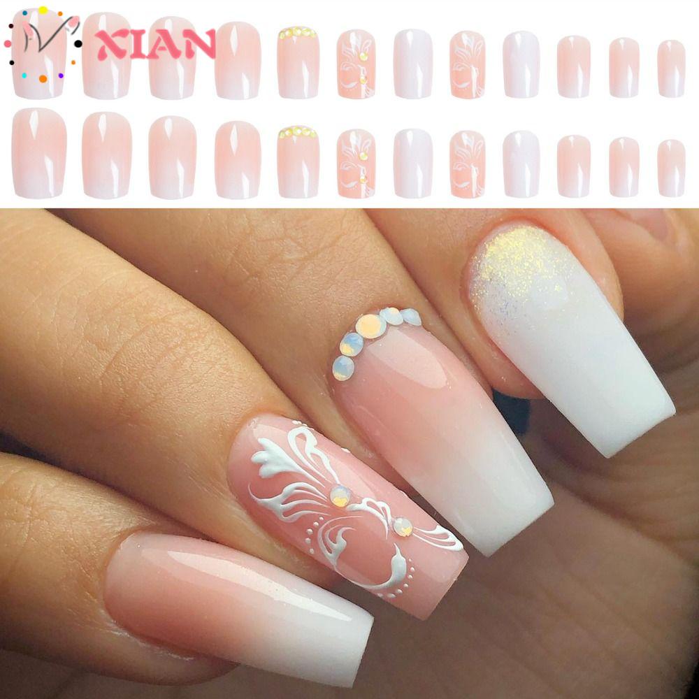 Móng Tay Giả Che Phủ Toàn Diện Phong Cách Pháp