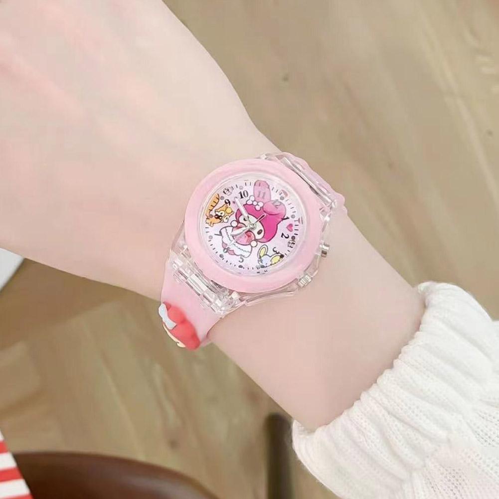 Đồng Hồ LED Dây Silicon Họa Tiết Hoạt Hình Đa Năng H8S4