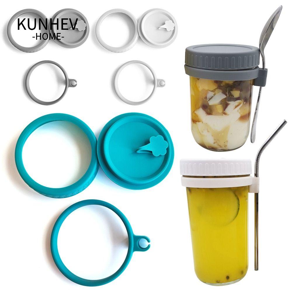 KUNHEV Nắp Đậy Lọ Mason 86mm Bằng Silicon Tiện Dụng Cho Nhà Bếp Ốp