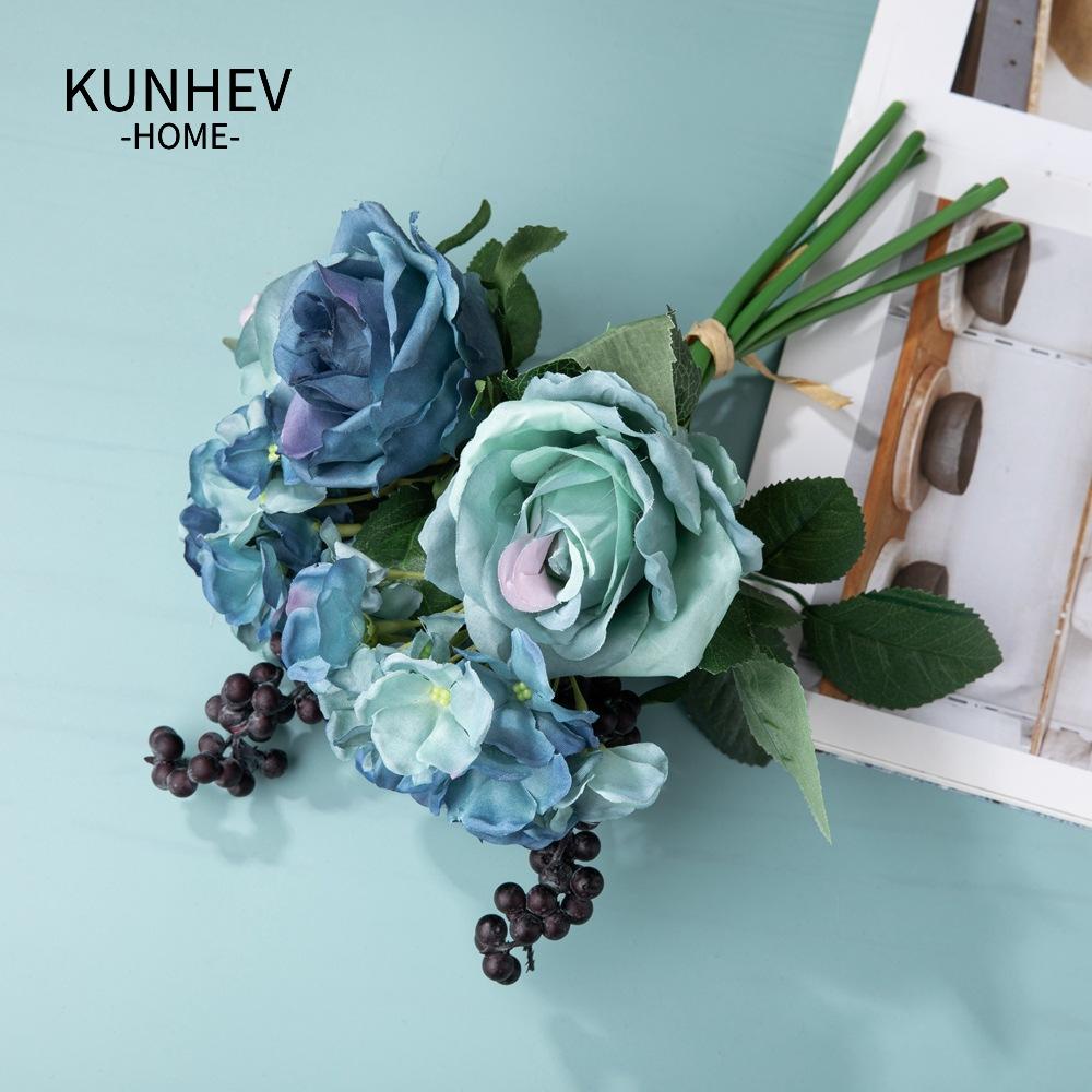 KUNHEV Bó Hoa Hồng Giả Trang Trí Tiệc Cưới