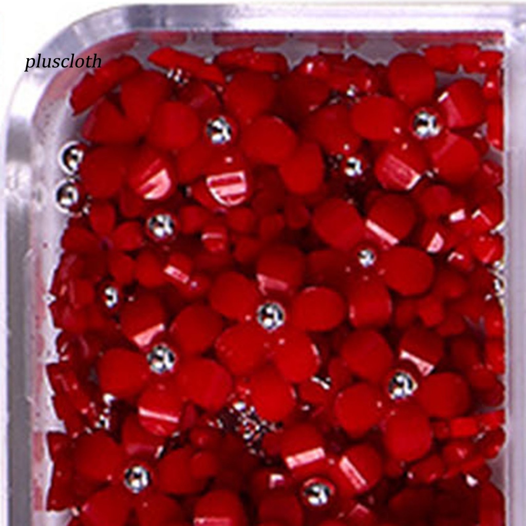 1 Hộp 6 Ngăn Đựng Hạt Ngọc Trai / Hoa Bằng Nhựa Dùng Trang Trí Móng Tay Nghệ Thuật