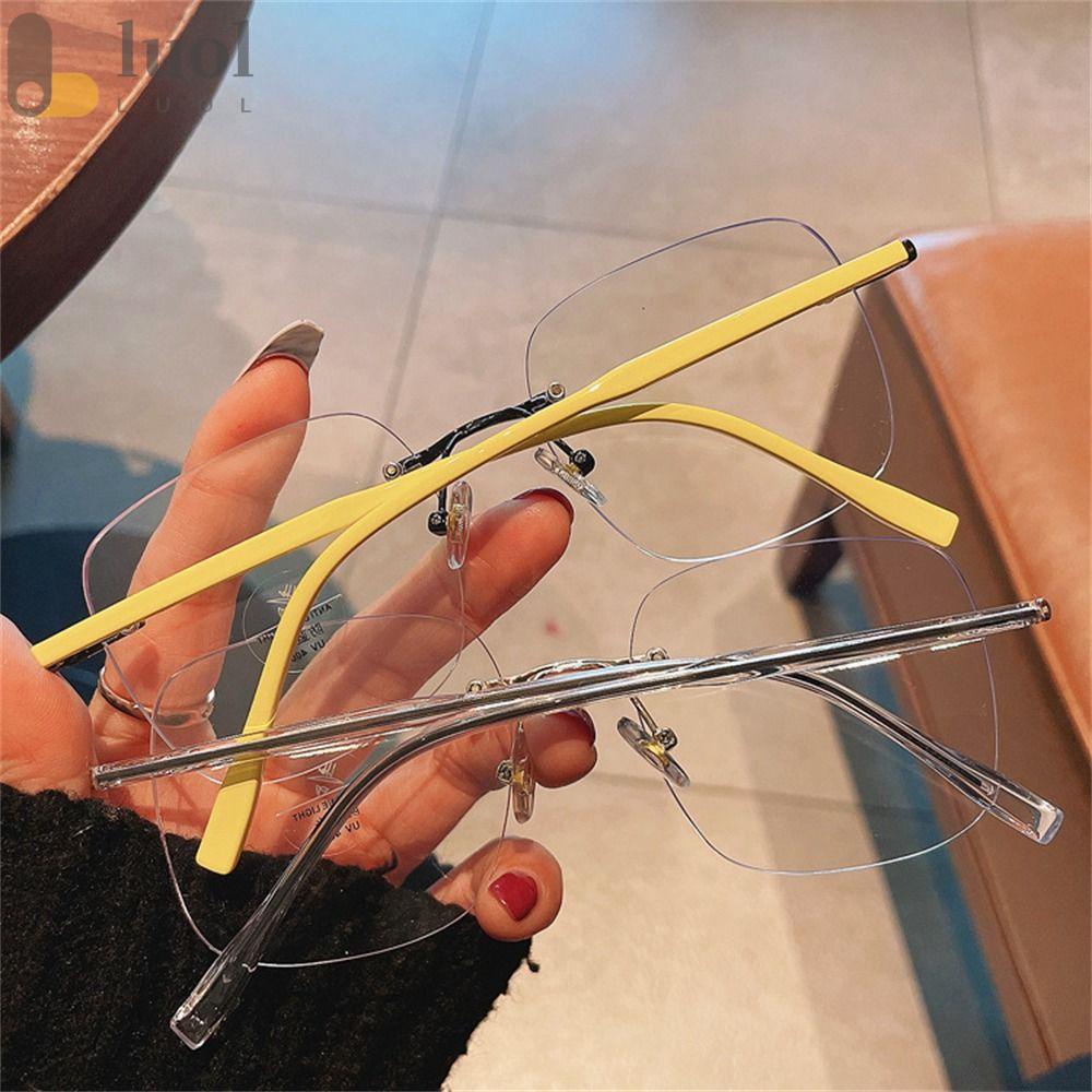 Mắt Kính Không Gọng Bằng Kim Loại Phong Cách Cổ Điển Cho Nam Và Nữ