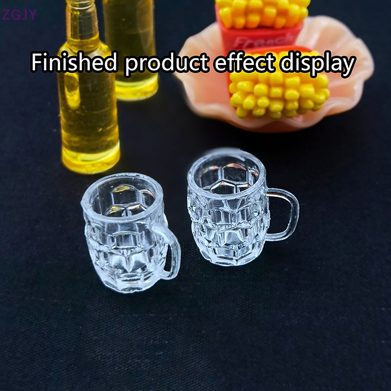 Khuôn Silicon Làm Cốc Bia / Trà Sữa / Ly Thủy Tinh Thu Nhỏ 1: 12 Trang Trí Nhà Búp Bê DIY Mới